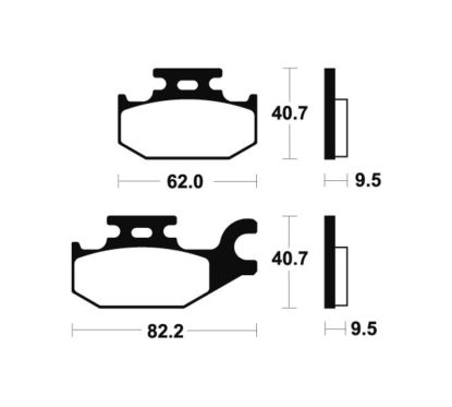 Plaquettes de frein TECNIUM Maxi Scooter métal fritté - MSS254