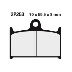 Plaquettes de frein NISSIN route semi-métallique - 2P-253NS