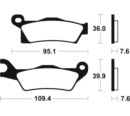 Plaquettes de frein TECNIUM MX/Quad métal fritté - MO410