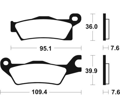 Plaquettes de frein TECNIUM MX/Quad métal fritté - MO411
