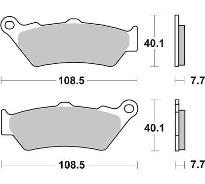 Plaquettes de frein BREMBO route métal fritté - 07BB03LA