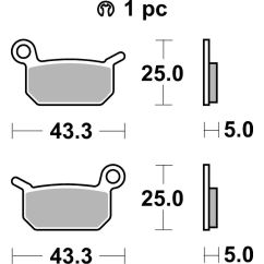 Plaquettes de frein BREMBO Off-Road métal fritté - 07GR70SX
