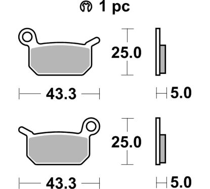 Plaquettes de frein BREMBO Off-Road métal fritté - 07GR70SX