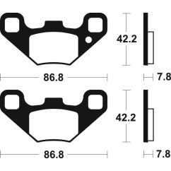 Plaquettes de frein TECNIUM MX/Quad métal fritté - MO405