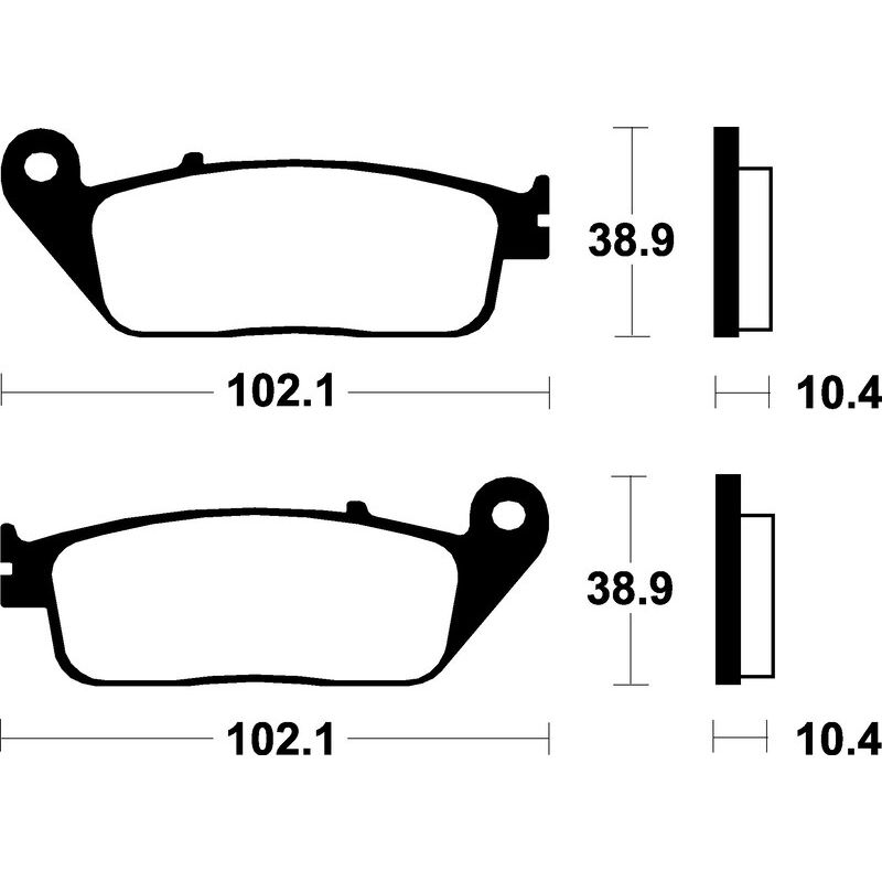 Plaquettes de frein TECNIUM Scooter organique - ME154