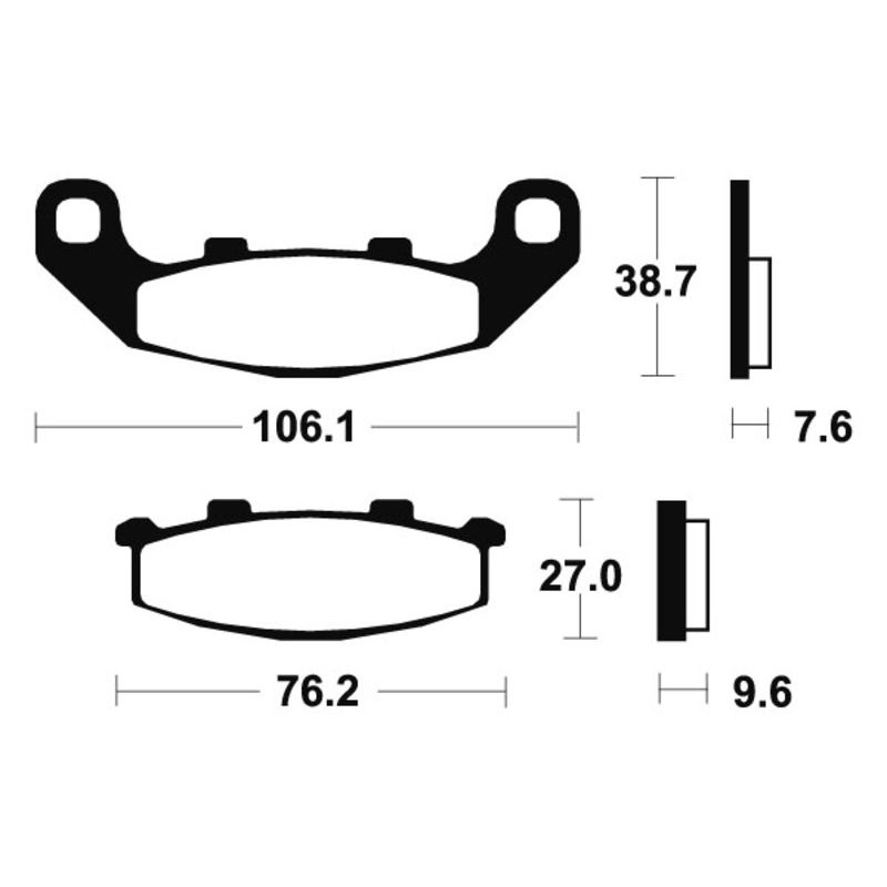 Plaquettes de frein TECNIUM Performance métal fritté - MF115 Plaquettes de frein TECNIUM Performance métal fritté - MF115