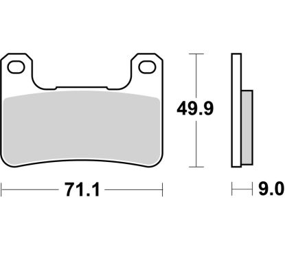 Plaquettes de frein BREMBO type 07SU27 SR métal fritté - sport