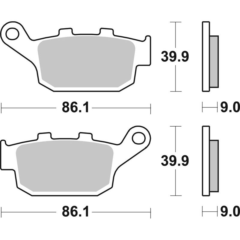 Plaquettes de frein BREMBO route métal fritté - 07HO53SP Plaquettes de frein BREMBO route métal fritté - 07HO53SP