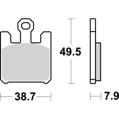 Plaquettes de frein BREMBO route métal fritté - 07SU26SA Plaquettes de frein BREMBO route métal fritté - 07SU26SA