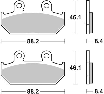 Plaquettes de frein BREMBO Scooter métal fritté - 07058XS