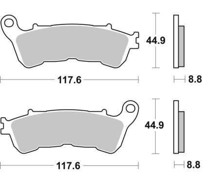 Plaquettes de frein BREMBO Scooter métal fritté - 07063XS