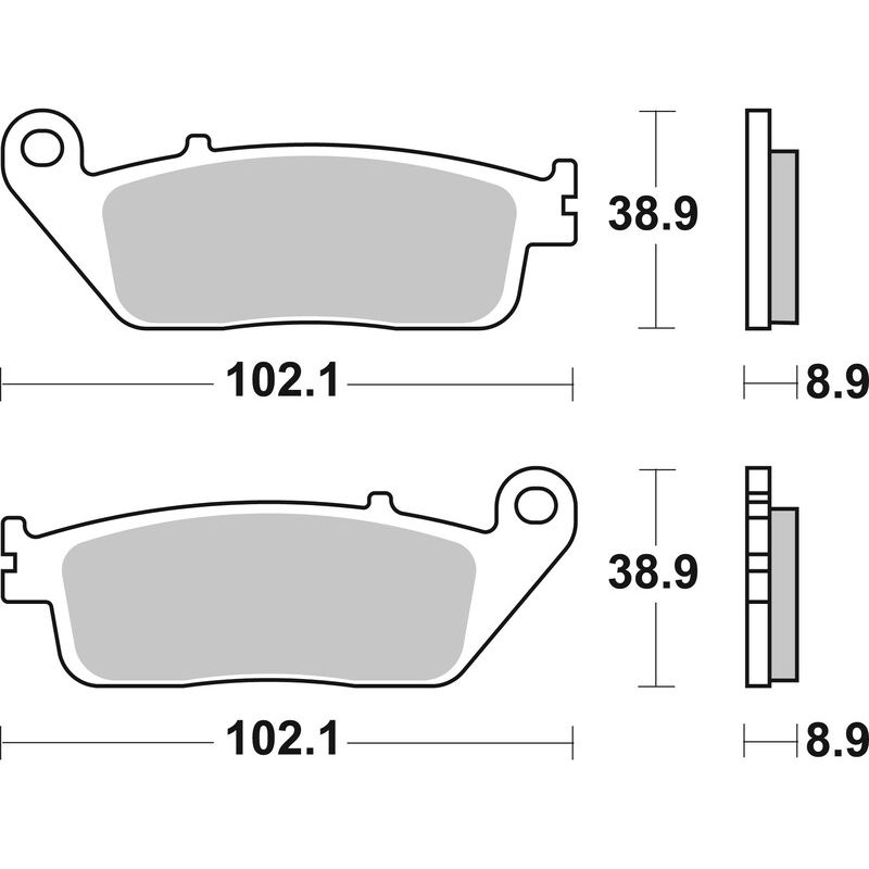 Plaquettes de frein BREMBO Scooter métal fritté - 07075XS Plaquettes de frein BREMBO Scooter métal fritté - 07075XS