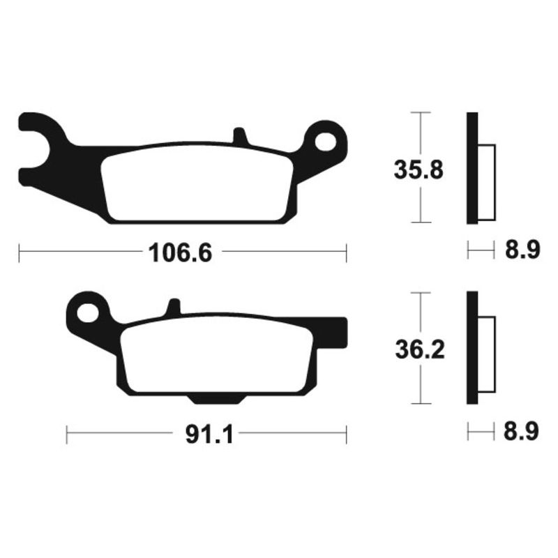 Plaquettes de frein TECNIUM MX/Quad métal fritté - MO351 Plaquettes de frein TECNIUM MX/Quad métal fritté - MO351