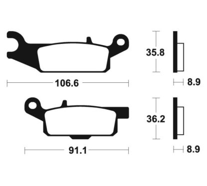 Plaquettes de frein TECNIUM MX/Quad métal fritté - MO351