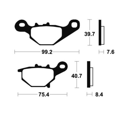 Plaquettes de frein TECNIUM Racing MX/Quad métal fritté - MOR320