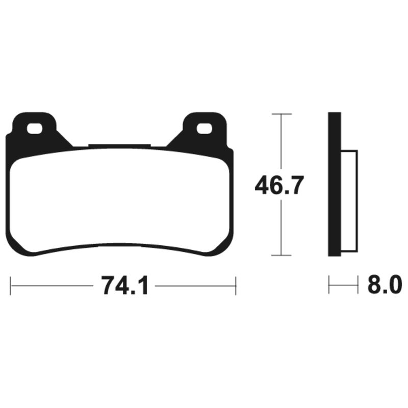 Plaquettes de frein TECNIUM Racing métal fritté carbone - MCR309 Plaquettes de frein TECNIUM Racing métal fritté carbone - MCR309