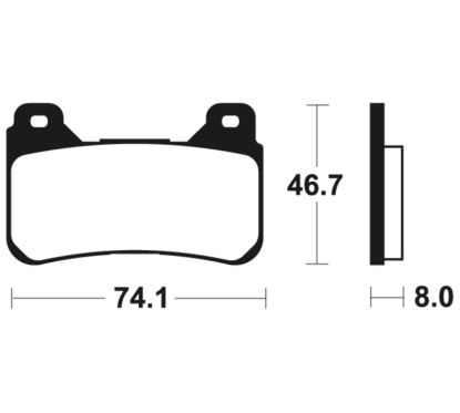 Plaquettes de frein TECNIUM Racing métal fritté carbone - MCR309