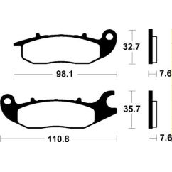 Plaquettes de frein TECNIUM Scooter organique - ME297