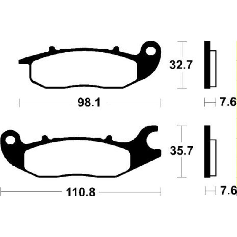 Plaquettes de frein TECNIUM Scooter organique - ME297