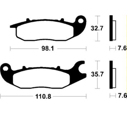 Plaquettes de frein TECNIUM Scooter organique - ME297