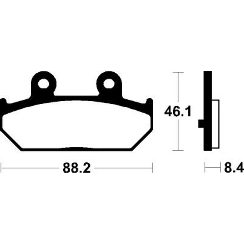 Plaquettes de frein TECNIUM Scooter organique - ME304 Plaquettes de frein TECNIUM Scooter organique - ME304