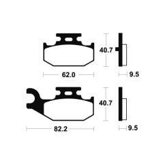 Plaquettes de frein TECNIUM MX/Quad métal fritté - MO316