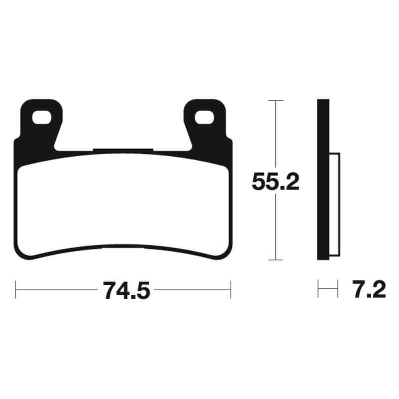 Plaquettes de frein TECNIUM Racing métal fritté carbone - MCR234 Plaquettes de frein TECNIUM Racing métal fritté carbone - MCR234