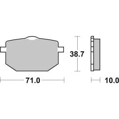 Plaquettes de frein BREMBO route métal fritté - 07YA18SA
