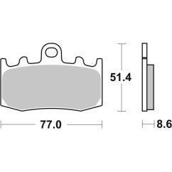 Plaquettes de frein BREMBO route métal fritté - 07BB26LA
