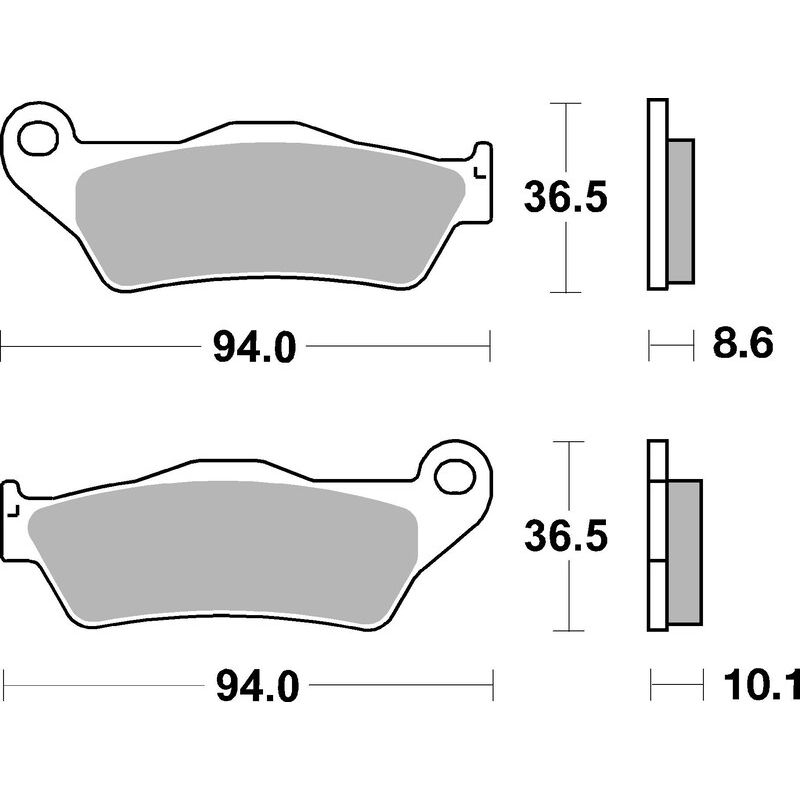 Plaquettes de frein BREMBO route métal fritté - 07BB28SP Plaquettes de frein BREMBO route métal fritté - 07BB28SP