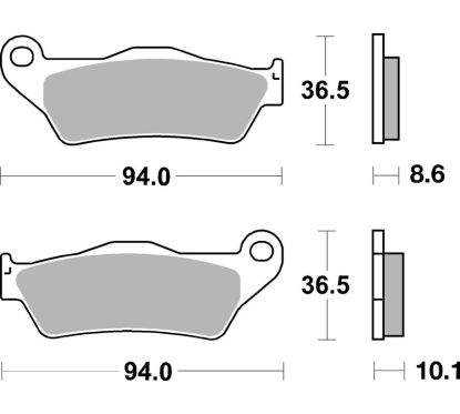 Plaquettes de frein BREMBO route métal fritté - 07BB28SP