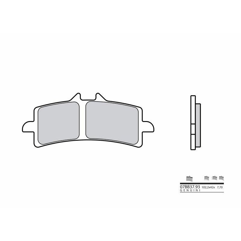 Plaquettes de frein BREMBO métal fritté - 07BB3793 Plaquettes de frein BREMBO métal fritté - 07BB3793