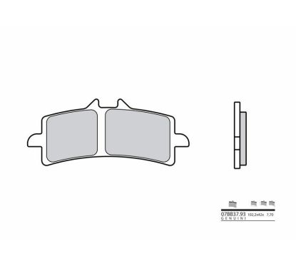 Plaquettes de frein BREMBO métal fritté - 07BB3793