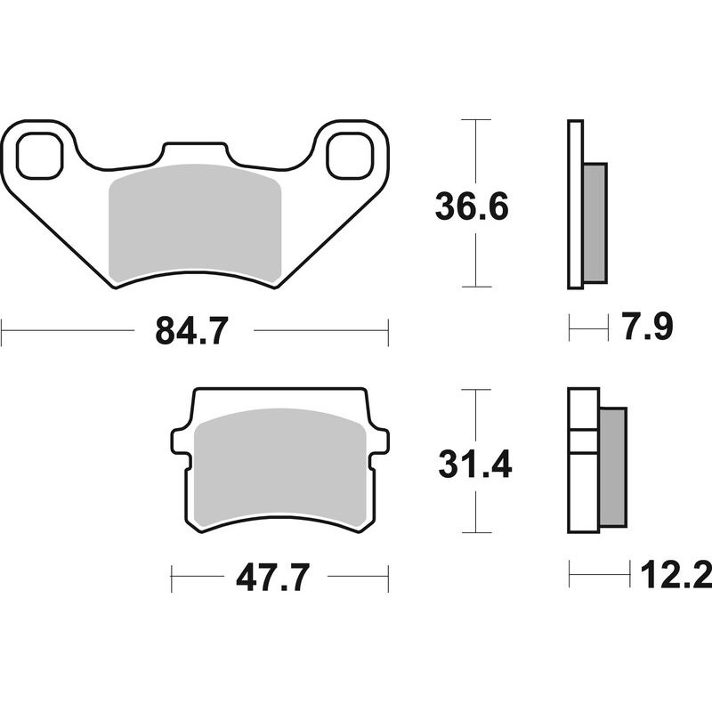 Plaquettes de frein BREMBO route carbone céramique - 07GR11CC Plaquettes de frein BREMBO route carbone céramique - 07GR11CC