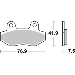 Plaquettes de frein BREMBO route métal fritté - 07GR12SP