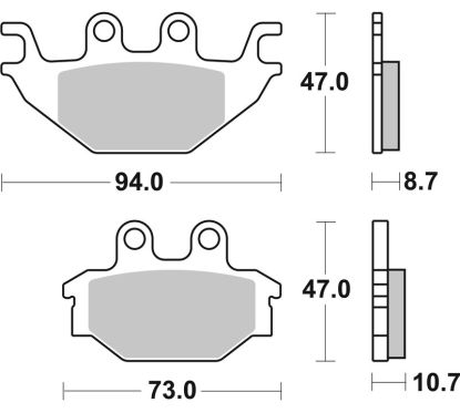 Plaquettes de frein BREMBO Off-Road métal fritté - 07GR52SD
