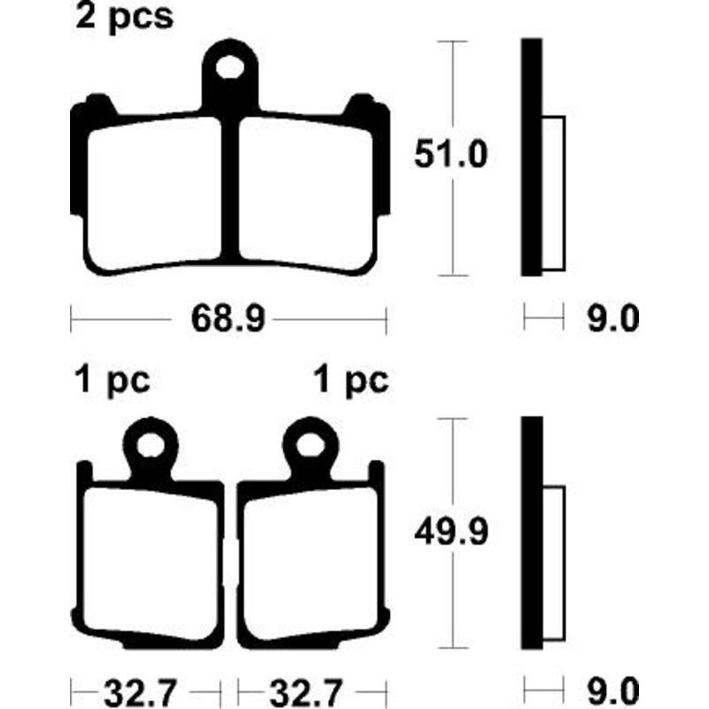 Plaquettes de frein TECNIUM Performance métal fritté - MF369 Plaquettes de frein TECNIUM Performance métal fritté - MF369