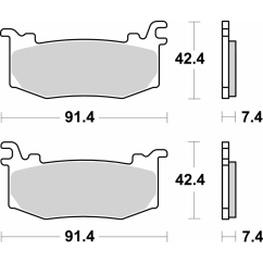 Plaquettes de frein BREMBO route métal fritté - 07BB44SR