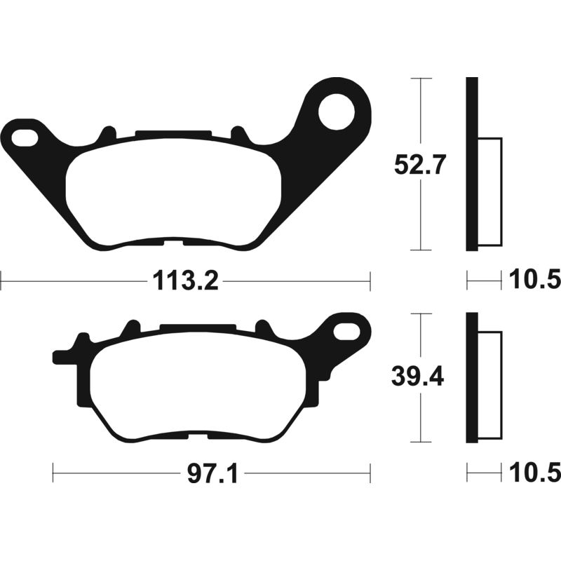 Plaquettes de frein TECNIUM scooter organique - ME432 Plaquettes de frein TECNIUM scooter organique - ME432