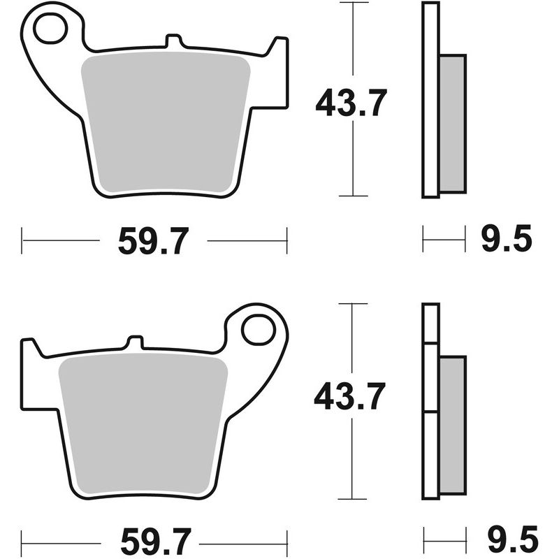 Plaquettes de frein BREMBO Off-Road métal fritté - 07HO48SX