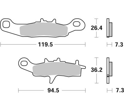 Plaquettes de frein BREMBO Off-Road métal fritté - 07KA22SD