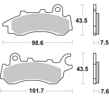 Plaquettes de frein BREMBO route carbone-céramique - 07HO64CC