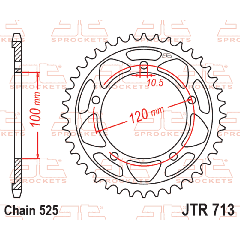 Couronne JT SPROCKETS acier standard - 524 Couronne JT SPROCKETS acier standard - 524