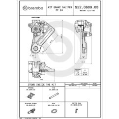 Etrier de frein arrière BREMBO Ø24mm PF24 Etrier de frein arrière BREMBO Ø24mm PF24