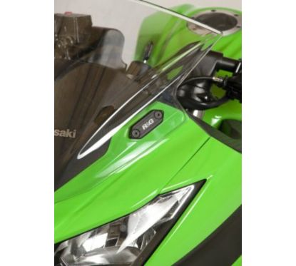 Cache-orifices rétroviseur R&G RACING - noir Kawasaki ZX-10R