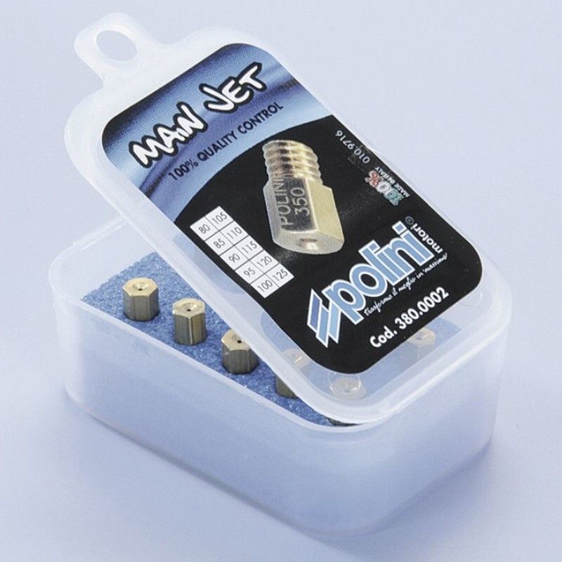 Polini main jets pack. 10 jets for Mikuni carburetor, 180/270 (380.0004)