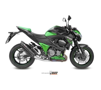 Silencieux MIVV Suono inox brossé noir/casquette carbone Kawasaki Z800