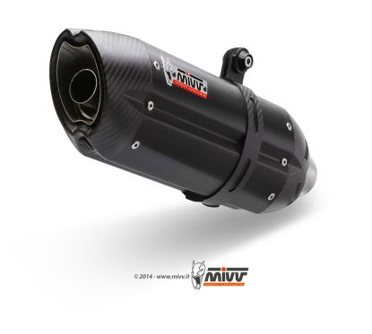 Silencieux MIVV Suono inox brossé noir/casquette carbone Suzuki