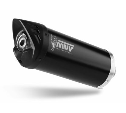 Silencieux MIVV Mover inox noir/casquette ABS noir Kymco Xciting 400I S