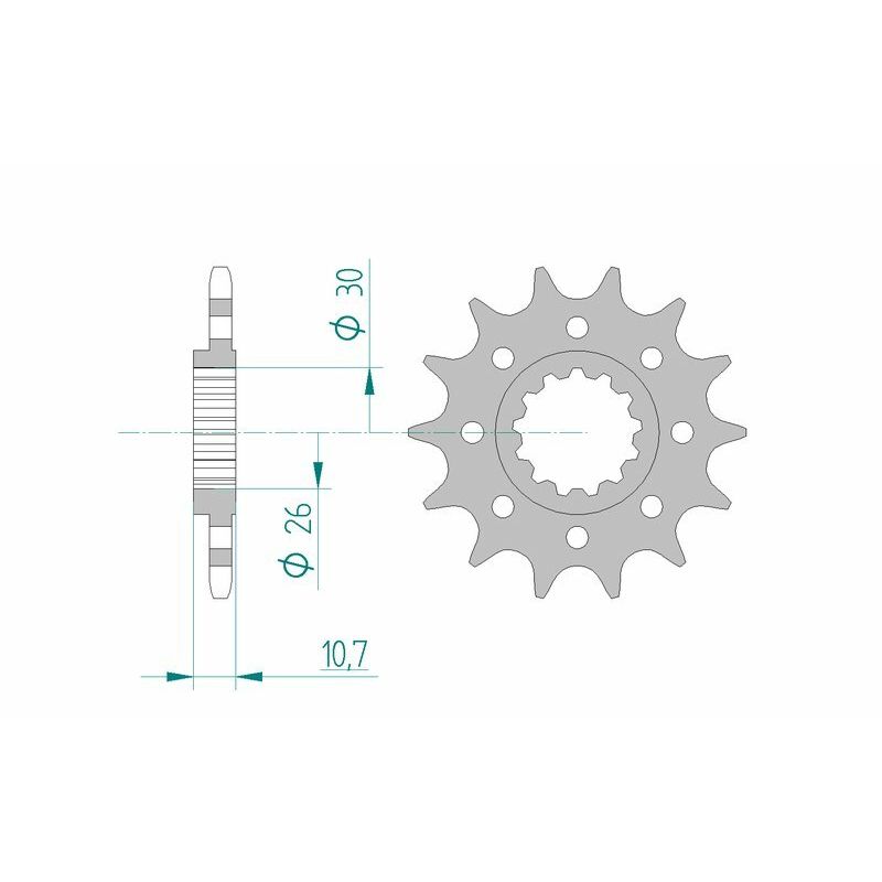 Pignon AFAM acier standard - 520